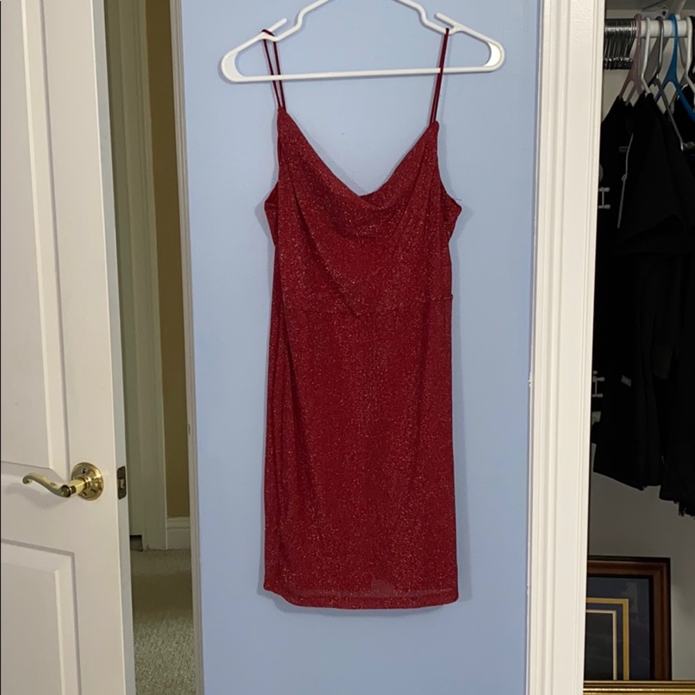 red sparkly dress